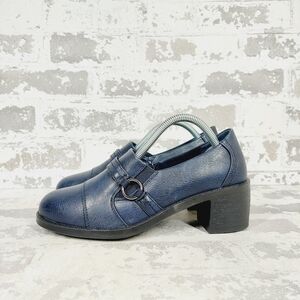 NEW Easy Street Luka Women's Blue Leather Ankle Boots C586